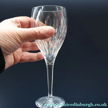 Load image into Gallery viewer, Set of Six: Vintage Edinburgh Crystal WHITE WINE Glasses. SYMPHONY PATTERN. 8 1/2 inches (CODE E)
