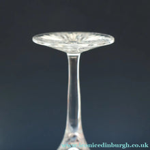 Load image into Gallery viewer, Set of Six: Vintage Edinburgh Crystal WHITE WINE Glasses. SYMPHONY PATTERN. 8 1/2 inches (CODE E)
