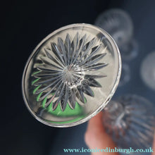 Load image into Gallery viewer, Set of Six: Vintage Edinburgh Crystal WHITE WINE Glasses. SYMPHONY PATTERN. 8 1/2 inches (CODE E)
