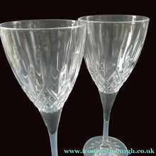 Load image into Gallery viewer, Set of Six Vintage ROYAL DOULTON Long Stemmed Wine Glasses: Earlswood Pattern
