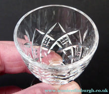 Load image into Gallery viewer, Set of Six Vintage WEBB CRYSTAL Tiny Liqueur Glasses. Matching Set of Six. Signed on the base - VINTAGE CRYSTAL GLASSES

