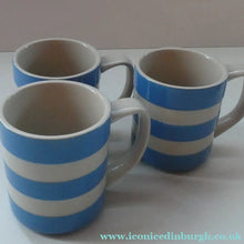 Load image into Gallery viewer, Set of THREE Contemporary CLASSIC TG Green CORNISHWARE Coffee Mugs
