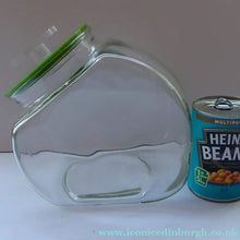 Load image into Gallery viewer, Three Large Clear Glass Storage or Sweetie Jars with Perspex Fitted Lids
