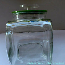 Load image into Gallery viewer, Three Large Clear Glass Storage or Sweetie Jars with Perspex Fitted Lids
