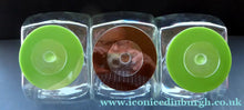 Load image into Gallery viewer, Three Large Clear Glass Storage or Sweetie Jars with Perspex Fitted Lids
