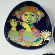 Load image into Gallery viewer, THREE Triangular Trinket Dishes by BJORN WIINBLAD for Rosenthal. Each with Musicians Decoration
