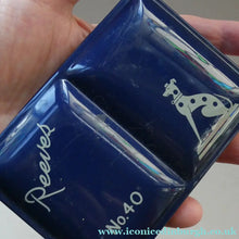 Load image into Gallery viewer, Set of THREE Vintage 1950s REEVES Art Material Tins. Each with Distinctive Greyhound Logo
