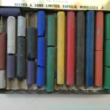 Load image into Gallery viewer, Set of THREE Vintage 1950s REEVES Art Material Tins. Each with Distinctive Greyhound Logo
