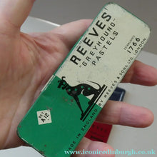 Load image into Gallery viewer, Set of THREE Vintage 1950s REEVES Art Material Tins. Each with Distinctive Greyhound Logo
