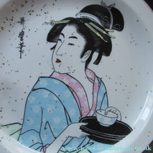 Load image into Gallery viewer, Three Japanese Stoneware Stoneware Plates. Geisha Girls
