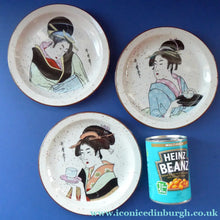 Load image into Gallery viewer, Three Japanese Stoneware Stoneware Plates. Geisha Girls
