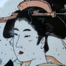 Load image into Gallery viewer, Three Japanese Stoneware Stoneware Plates. Geisha Girls
