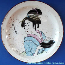 Load image into Gallery viewer, Three Japanese Stoneware Stoneware Plates. Geisha Girls
