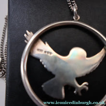 Load image into Gallery viewer, SHETLAND SILVER. Vintage LARGE Hallmarked Brooch by James Kerr of Lerwick. Shetland. Owl Design
