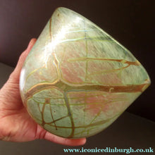 Load image into Gallery viewer, Siddy Langley British Studio Bowl Lustre Glass Bowl with Iridescent Gold Trails
