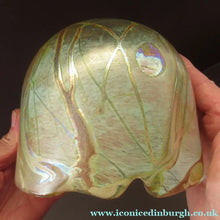 Load image into Gallery viewer, Siddy Langley British Studio Bowl Lustre Glass Bowl with Iridescent Gold Trails
