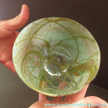 Load image into Gallery viewer, Siddy Langley British Studio Bowl Lustre Glass Bowl with Iridescent Gold Trails
