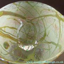 Load image into Gallery viewer, Siddy Langley British Studio Bowl Lustre Glass Bowl with Iridescent Gold Trails
