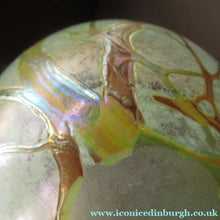 Load image into Gallery viewer, Siddy Langley British Studio Bowl Lustre Glass Bowl with Iridescent Gold Trails
