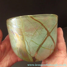 Load image into Gallery viewer, Siddy Langley British Studio Bowl Lustre Glass Bowl with Iridescent Gold Trails
