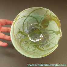 Load image into Gallery viewer, Siddy Langley British Studio Bowl Lustre Glass Bowl with Iridescent Gold Trails
