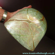 Load image into Gallery viewer, Siddy Langley British Studio Bowl Lustre Glass Bowl with Iridescent Gold Trails
