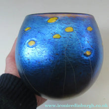 Load image into Gallery viewer, 1981 Siddy Langley 1981 British Studio Glass Iridescent Bowl 
