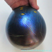 Load image into Gallery viewer, 1981 Siddy Langley 1981 British Studio Glass Iridescent Bowl 
