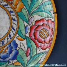 Load image into Gallery viewer, SIGNED Charlotte Rhead Tube Lined Charger for Crown Ducal. PERSIAN ROSE Platter. 12 1/2 inches
