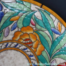 Load image into Gallery viewer, SIGNED Charlotte Rhead Tube Lined Charger for Crown Ducal. PERSIAN ROSE Platter. 12 1/2 inches
