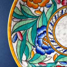 Load image into Gallery viewer, SIGNED Charlotte Rhead Tube Lined Charger for Crown Ducal. PERSIAN ROSE Platter. 12 1/2 inches
