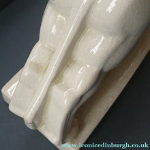 Load image into Gallery viewer, SINGLE 1930s French Art Deco Ceramic PANTHER Bookend. Signed Lemenceau
