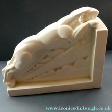 Load image into Gallery viewer, SINGLE 1930s French Art Deco Ceramic PANTHER Bookend. Signed Lemenceau

