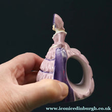 Load image into Gallery viewer, SINGLE Carlton Ware Crinoline Lady Ceramic Napkin Rings, c 1935
