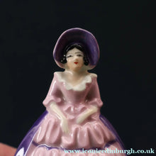 Load image into Gallery viewer, SINGLE Carlton Ware Crinoline Lady Ceramic Napkin Rings, c 1935
