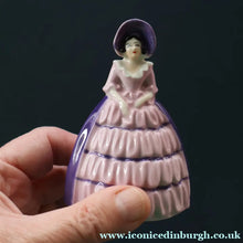 Load image into Gallery viewer, SINGLE Carlton Ware Crinoline Lady Ceramic Napkin Rings, c 1935
