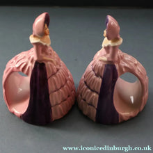 Load image into Gallery viewer, SINGLE Carlton Ware Crinoline Lady Ceramic Napkin Rings, c 1935
