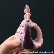 Load image into Gallery viewer, SINGLE Carlton Ware Crinoline Lady Ceramic Napkin Rings, c 1935
