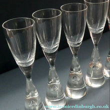 Load image into Gallery viewer, 1950s HOLMEGAARD Princess Schnapps Glasses with Internal Bubble
