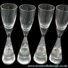 Load image into Gallery viewer, 1950s HOLMEGAARD Princess Schnapps Glasses with Internal Bubble
