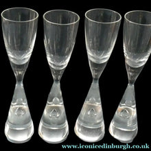 Load image into Gallery viewer, 1950s HOLMEGAARD Princess Schnapps Glasses with Internal Bubble
