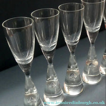 Load image into Gallery viewer, 1950s HOLMEGAARD Princess Schnapps Glasses with Internal Bubble
