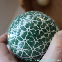 Load image into Gallery viewer, SINGLE Scottish Victorian Ceramic Carpet Bowl. Dark Green Floral Pattern
