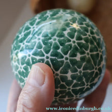 Load image into Gallery viewer, SINGLE Scottish Victorian Ceramic Carpet Bowl. Dark Green Floral Pattern

