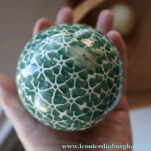 Load image into Gallery viewer, SINGLE Scottish Victorian Ceramic Carpet Bowl. Dark Green Floral Pattern

