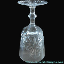 Load image into Gallery viewer, Vintage Edinburgh Crystal LARGE Red Wine Glass or Water Goblet. STAR OF EDINBURGH Pattern. 7 inches

