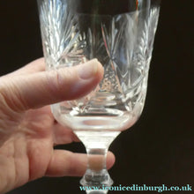 Load image into Gallery viewer, Vintage Edinburgh Crystal LARGE Red Wine Glass or Water Goblet. STAR OF EDINBURGH Pattern. 7 inches
