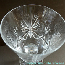 Load image into Gallery viewer, Vintage Edinburgh Crystal LARGE Red Wine Glass or Water Goblet. STAR OF EDINBURGH Pattern. 7 inches
