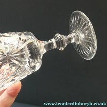 Load image into Gallery viewer, SINGLE: Vintage Edinburgh Crystal White Wine Glass. STAR OF EDINBURGH Pattern: 6 inches
