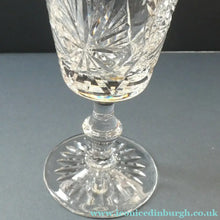 Load image into Gallery viewer, SINGLE: Vintage Edinburgh Crystal White Wine Glass. STAR OF EDINBURGH Pattern: 6 inches
